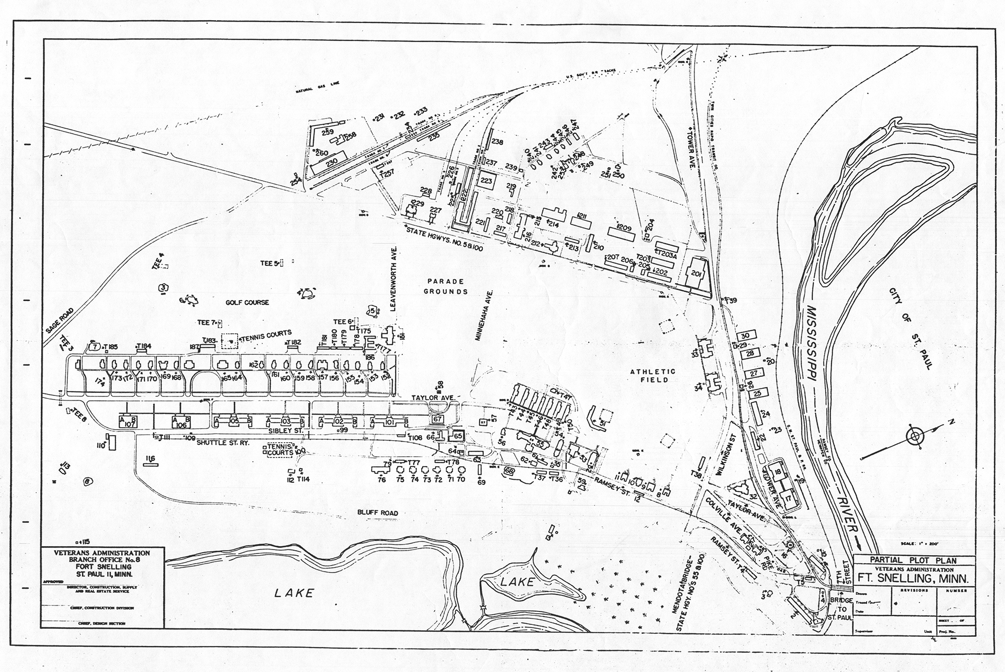 Map Of Fort Snelling Fort Snelling 1950 | Open Rivers Journal